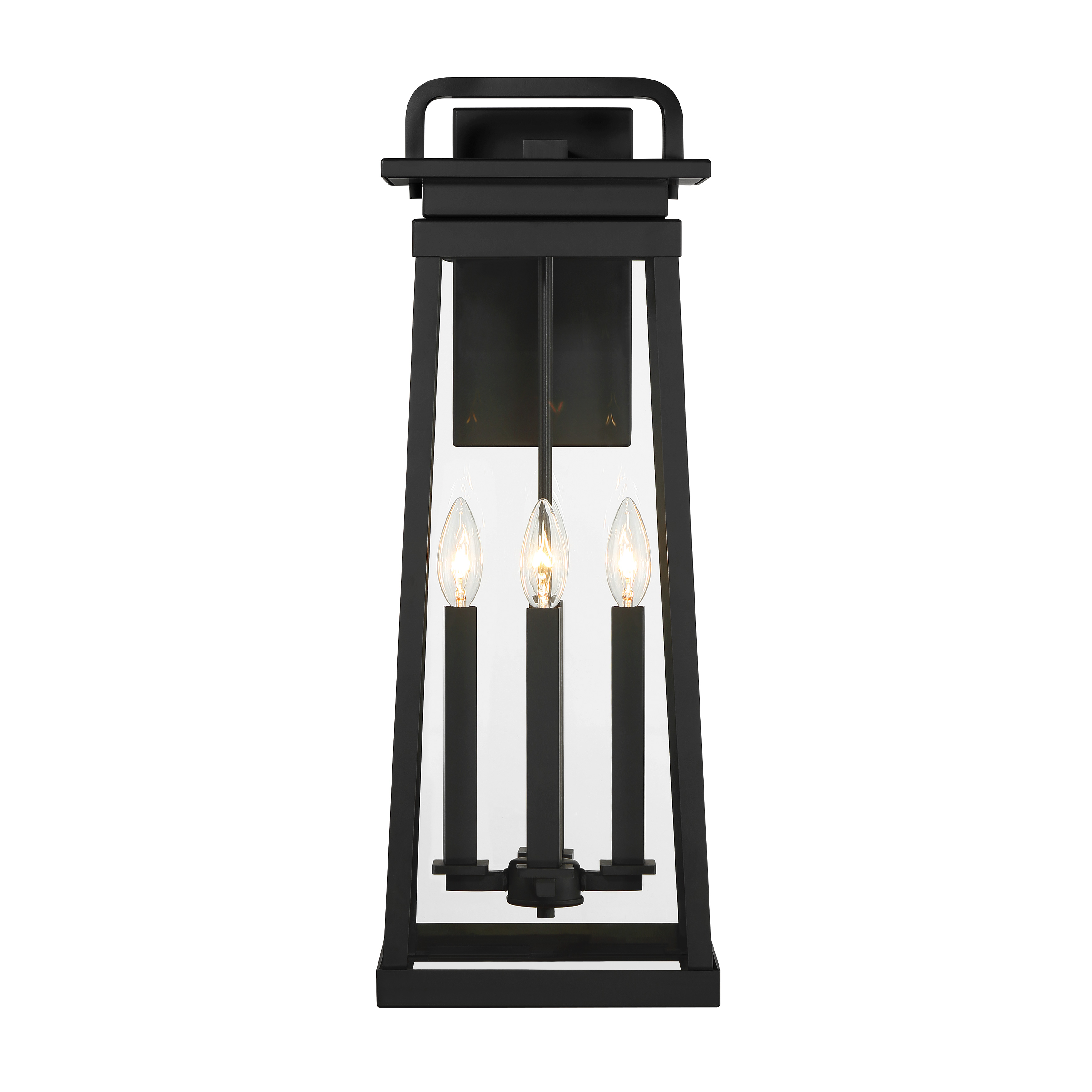 4 Light Outdoor Wall Mount with Aluminum Steel Glass in Coal Finish - alternate view
