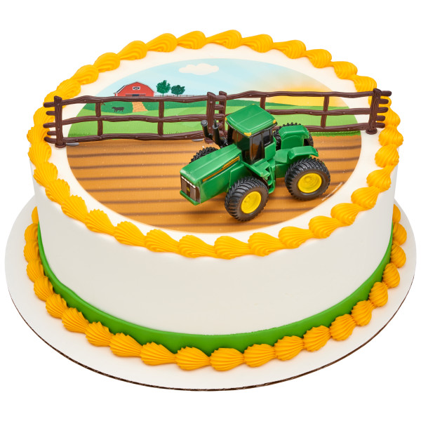 John Deere Farm Tractor PhotoCake® Edible Image® DecoSet® Background