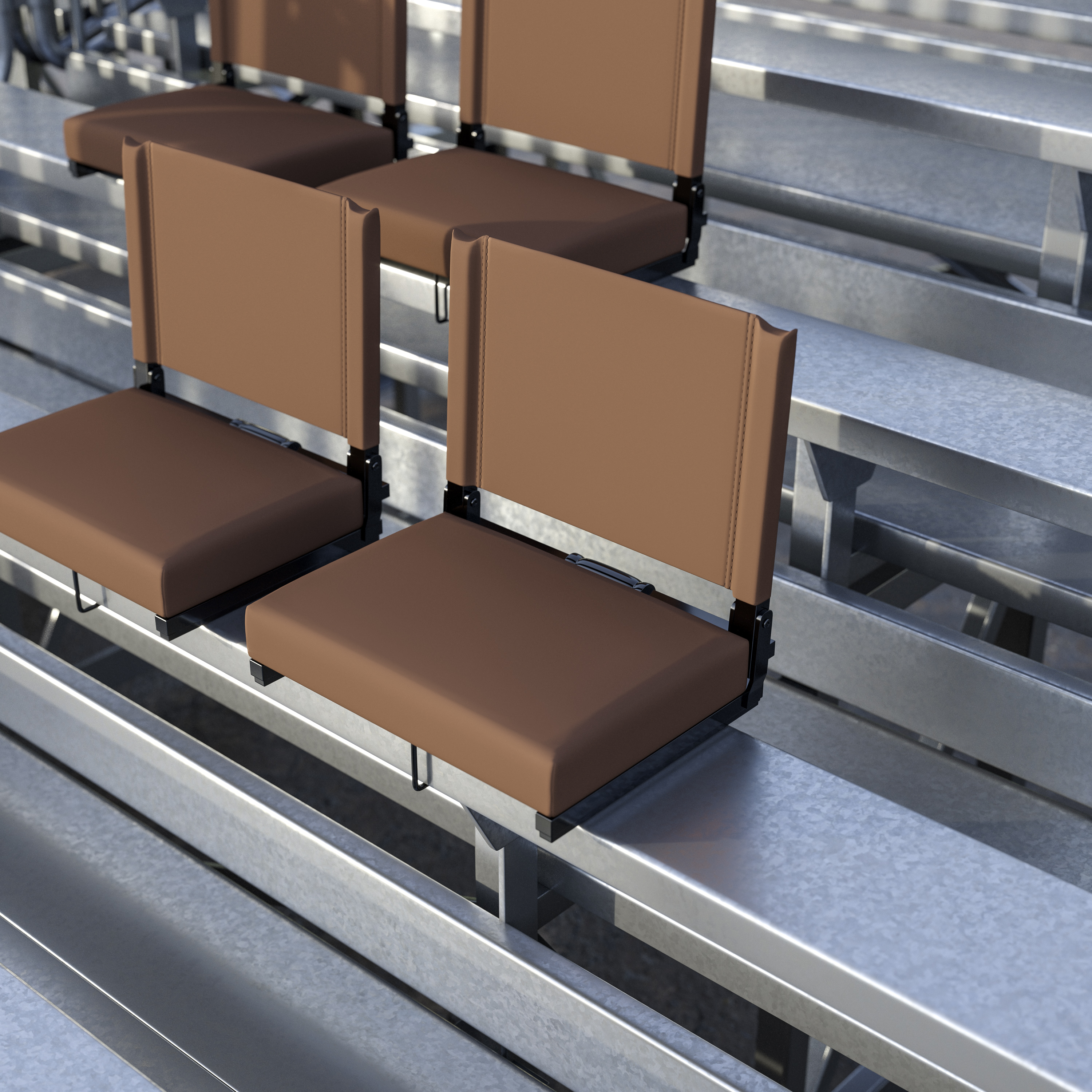 Juego de 2.500 lb. Silla de estadio ligera clasificada con asiento ultra acolchado, azul marino... - Imagen 13 de 175