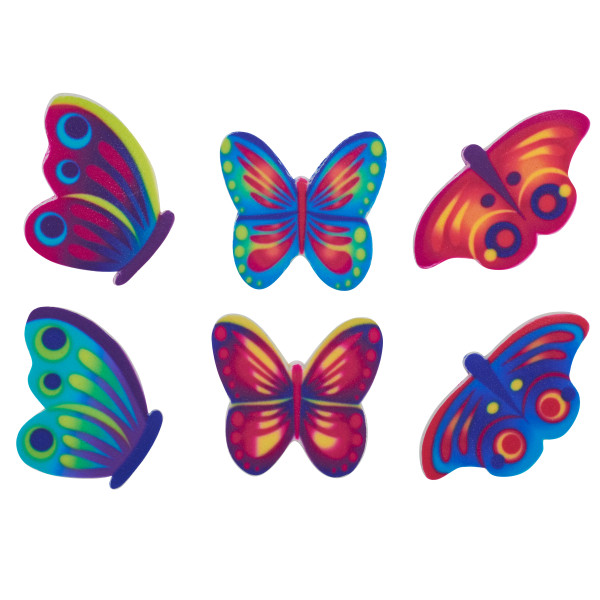 Color Pop Butterflies Sweet Décor® Edible Decorations