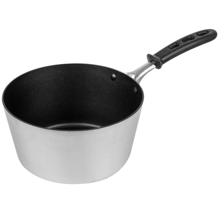 3 ¾-quart Wear-Ever® tapered aluminum saucepan in Steel Coat x3™ nonstick coating with silicone TriVent™ handle