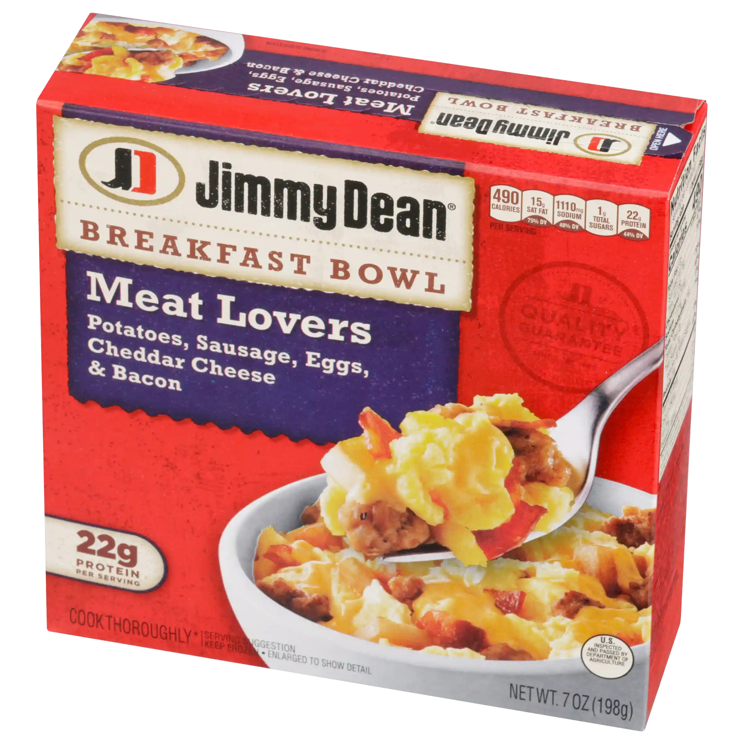 Jimmy Dean Breakfast Bowl Meat Lovers, Frozen, 7 oz Bowl_image_11