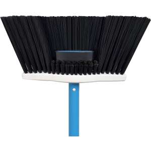 SweepEasy®, 12in, 2-in-1 Broom and Scraper, Nylon Bristles, Black