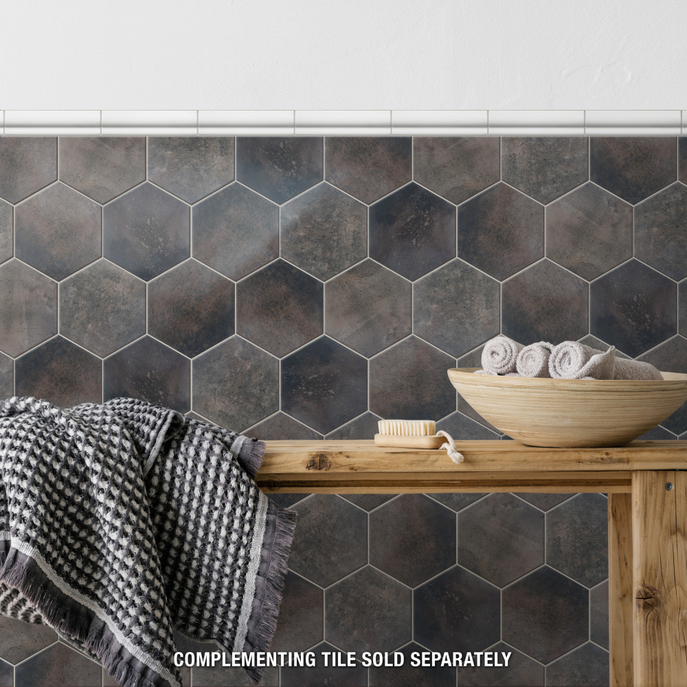 Sample – Capri Hex Nero Porcelain Floor and Wall Tile