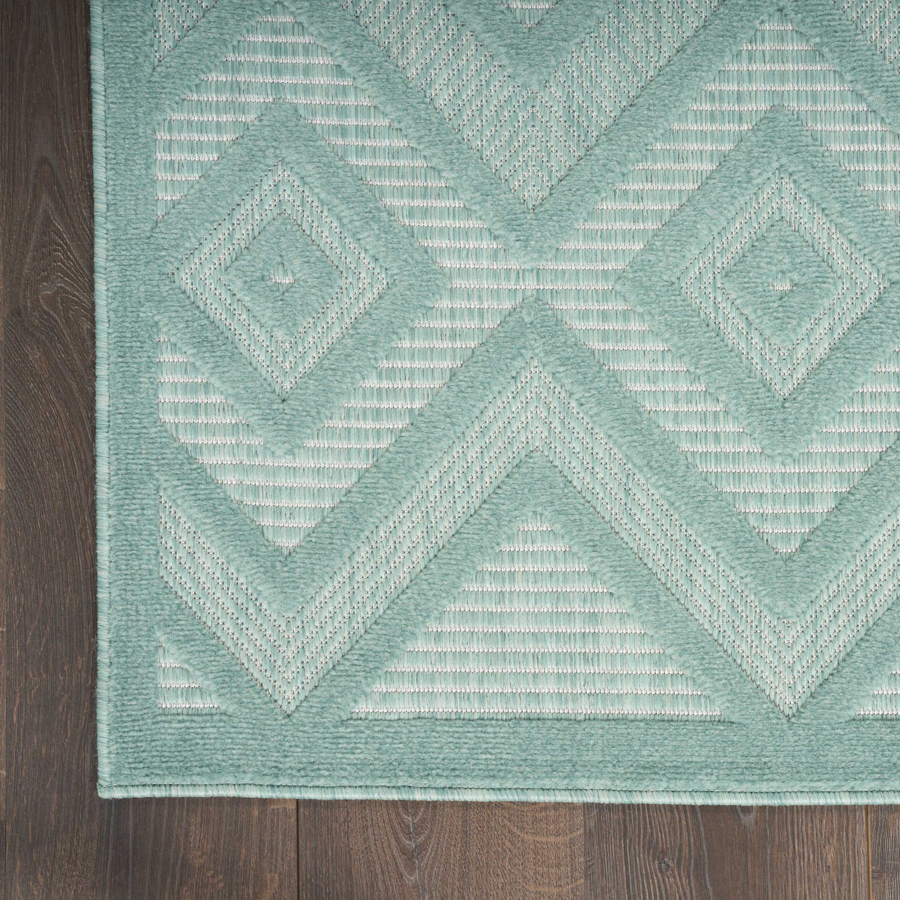 Nourison Versatile 7' x 10' Aqua Teal Modern Rug