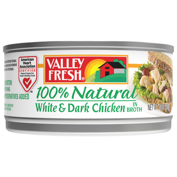 VALLEY FRESH(r) Chunked Chicken, 12/10oz. . C1N1 - Front No Plunge In Package (Hi Res)