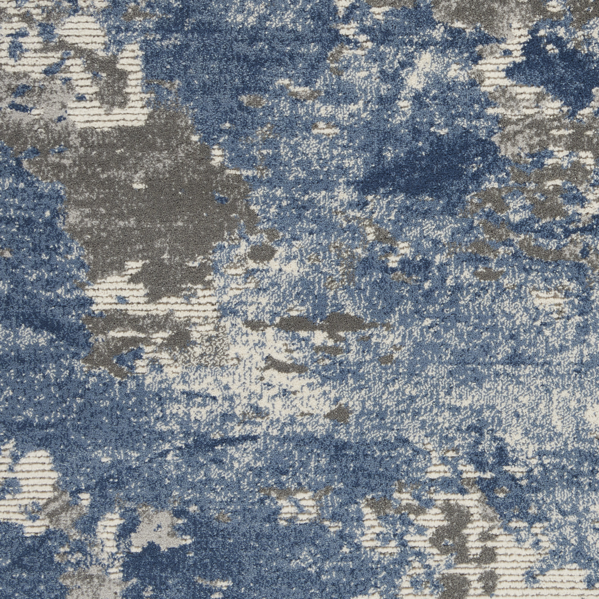Nourison Rustic Textures 3'11" x 5'11" Grey Blue Modern Indoor Rug