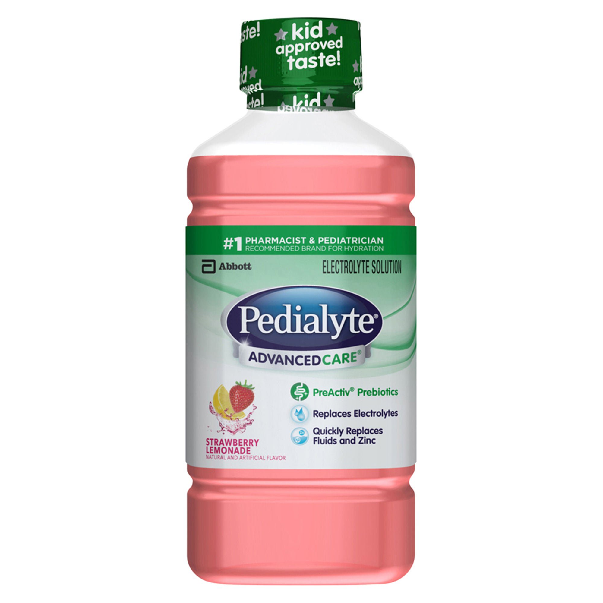 Abbott Nutrition PEDIALYTE, ADVANCED CARE STRAWBERRY LEMONADE 1L (4/CS)