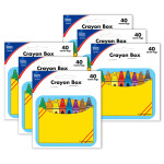 Carson Dellosa Education Crayon Box Name Tags, 40 Per Pack, 6 Packs CD-9412-6