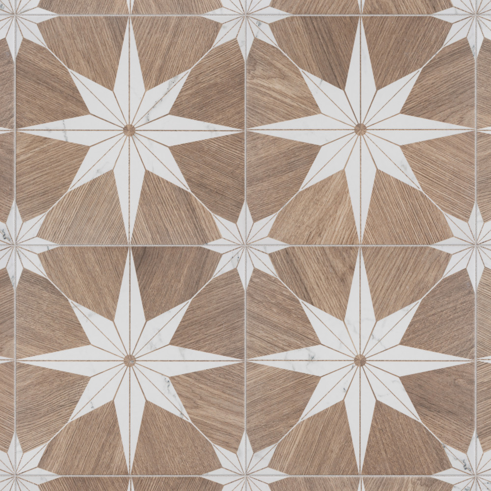 Llama Stella Loire Verso Noce 9-3/4 in. x 9-3/4 in. Porcelain Floor and Wall Tile