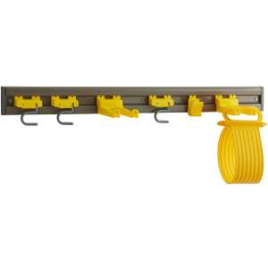 Rubbermaid Commercial, 34" Closet Organizer / Tool Holder Kit, Gray