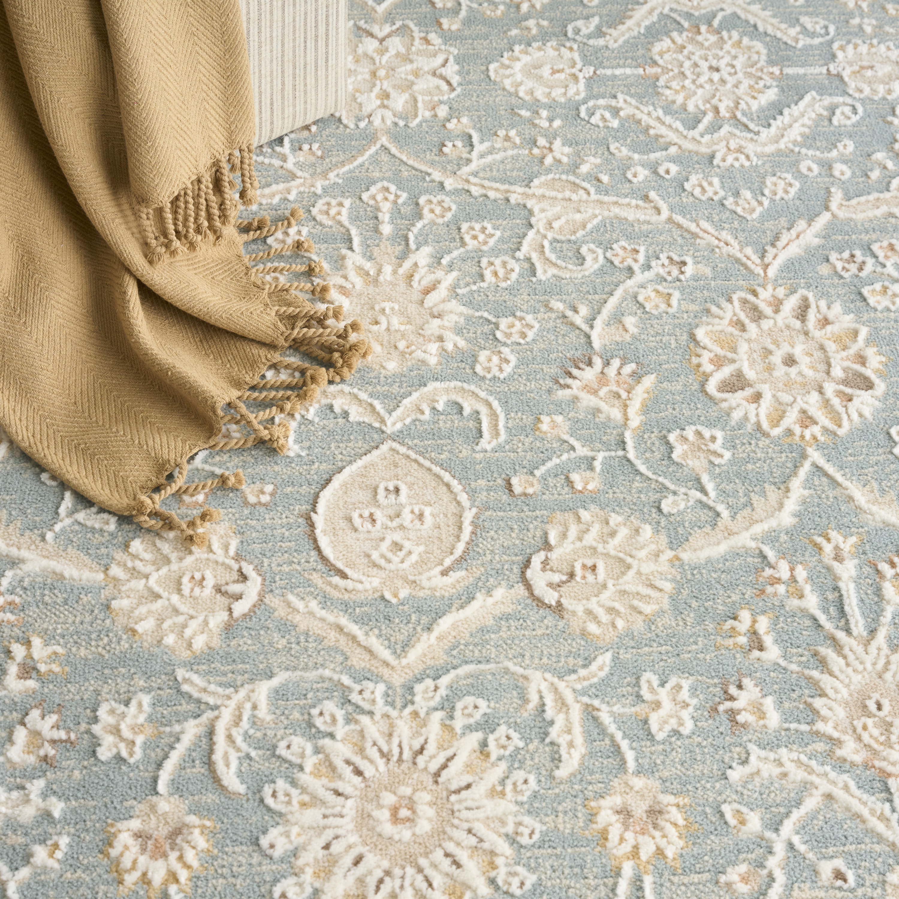 Nourison Isla 7'10" x 9'10" Blue Vintage Indoor Rug