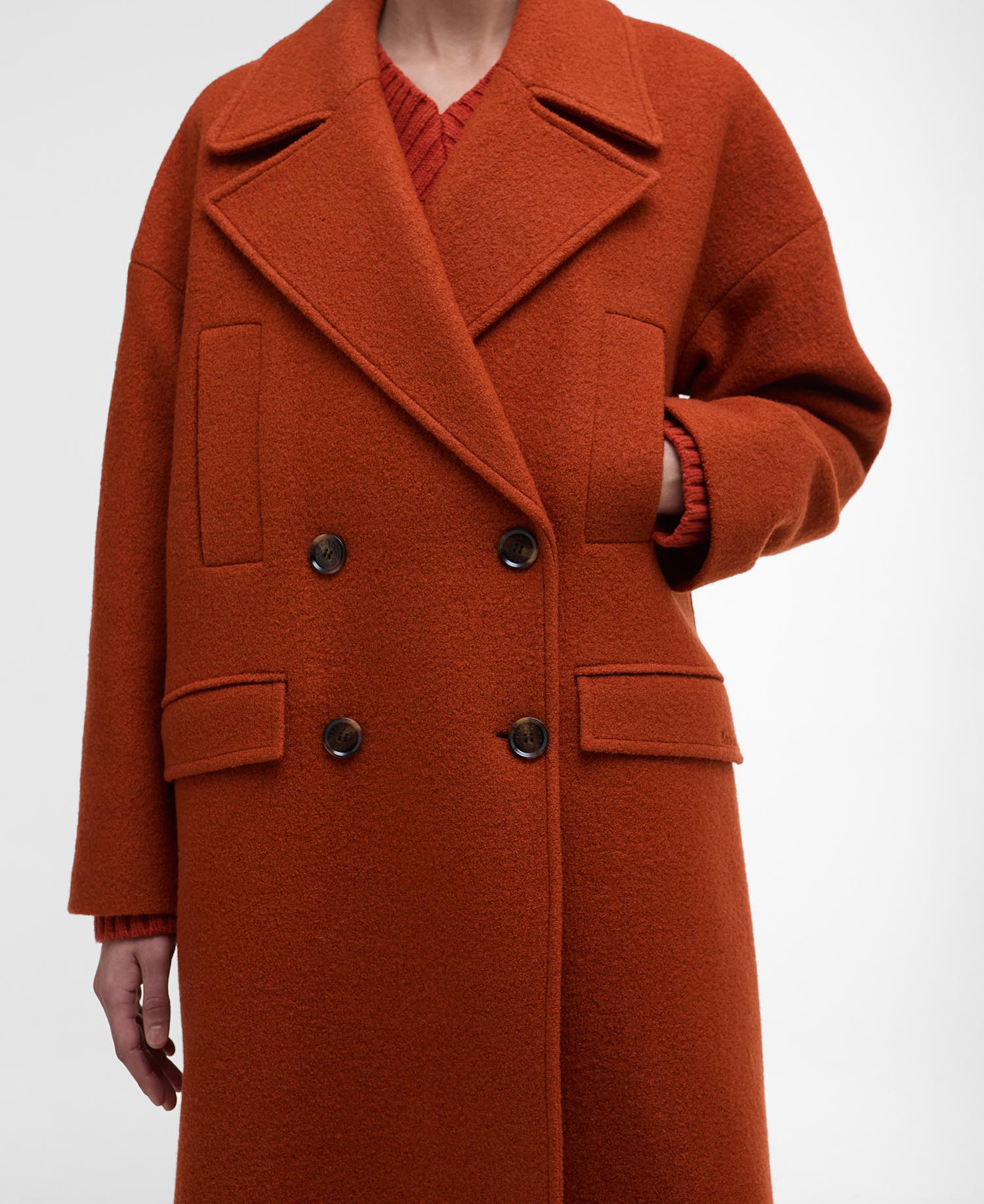 Cappotto doppiopetto in lana Blyth image number 4