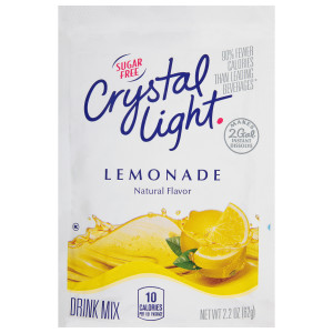 CRYSTAL LIGHT Sugar Free Lemonade Powdered Beverage Mix, 2.2 oz. Pouch (Pack of 12) image