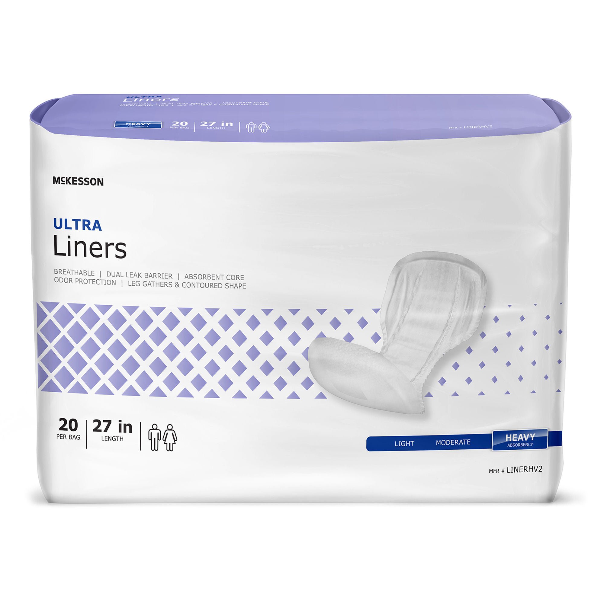 McKesson Ultra Incontinence Liner, 27 Inches Long