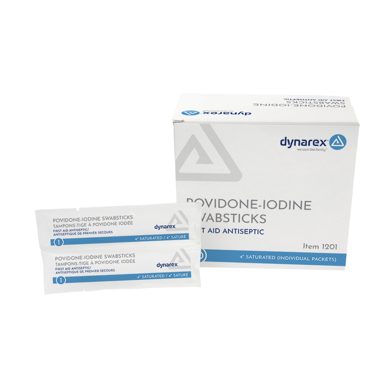 Povidone-Iodine Swabsticks- 1 swabstick per packet - 1201