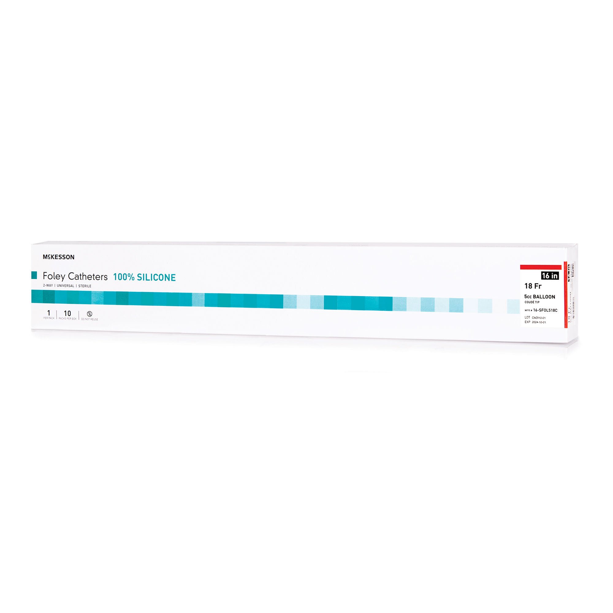 McKesson Silicone Foley Catheter, Coudé Tip, 18 Fr.