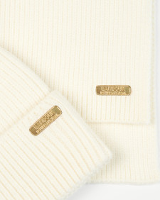 Mallory Beanie & Scarf Gift Set Optic White