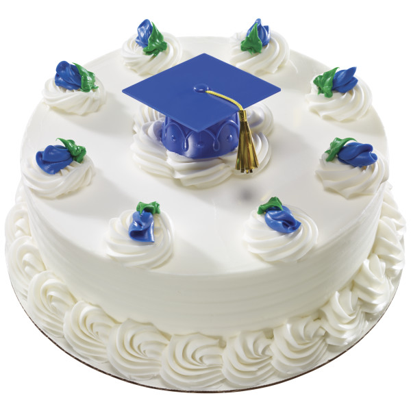 Blue Grad Cap with Tassels Layon