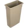 Carlisle, TrimLine, 23 gal, LLDPE, Beige, Rectangle, Receptacle