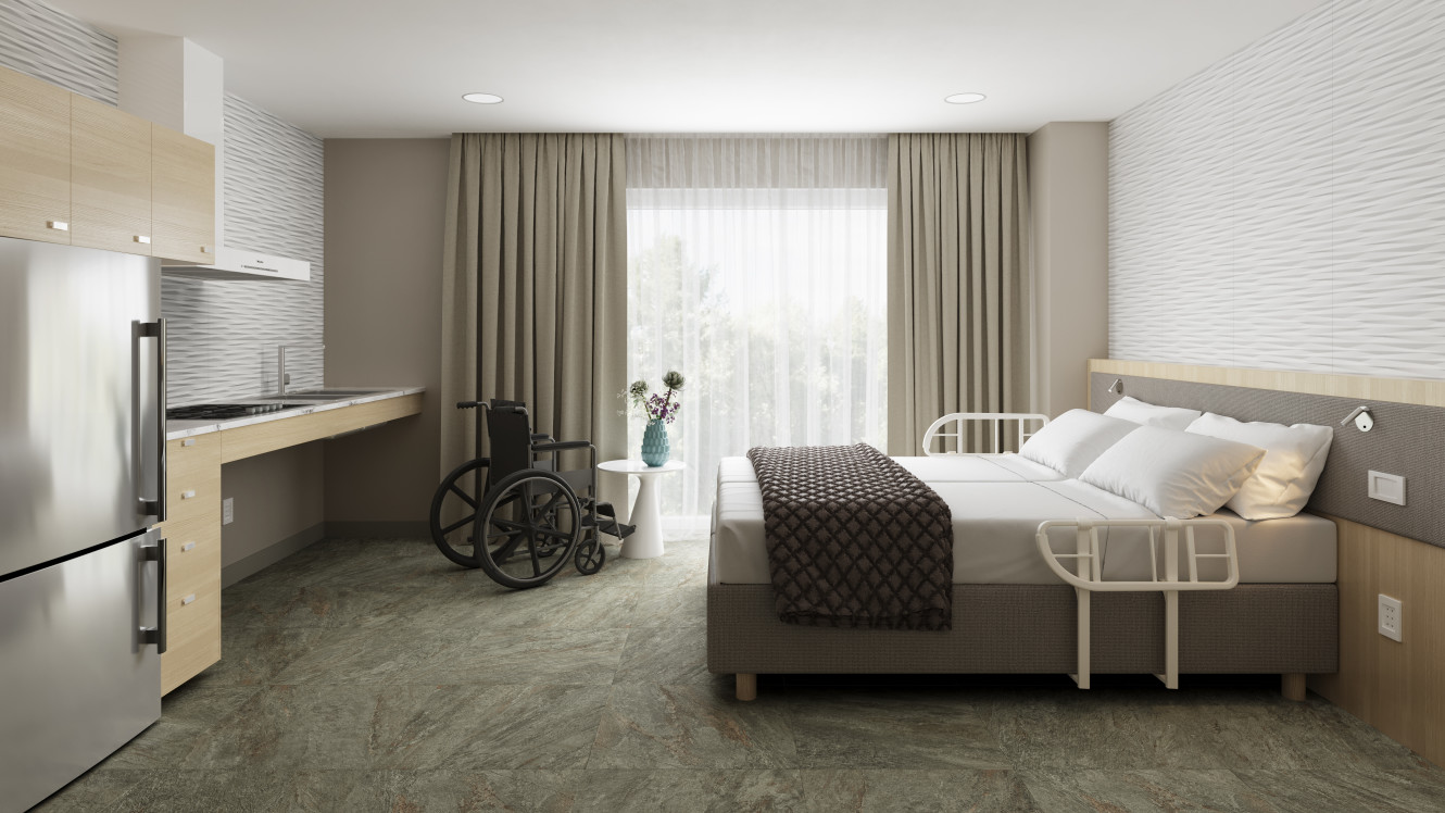 Fairbanks Brown 24x24 and Tallulah Snow 16x32 Whittle