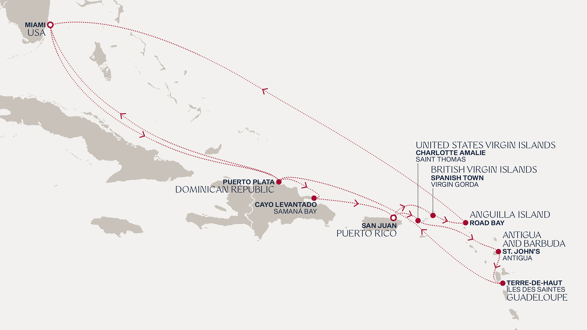 Itinerary map