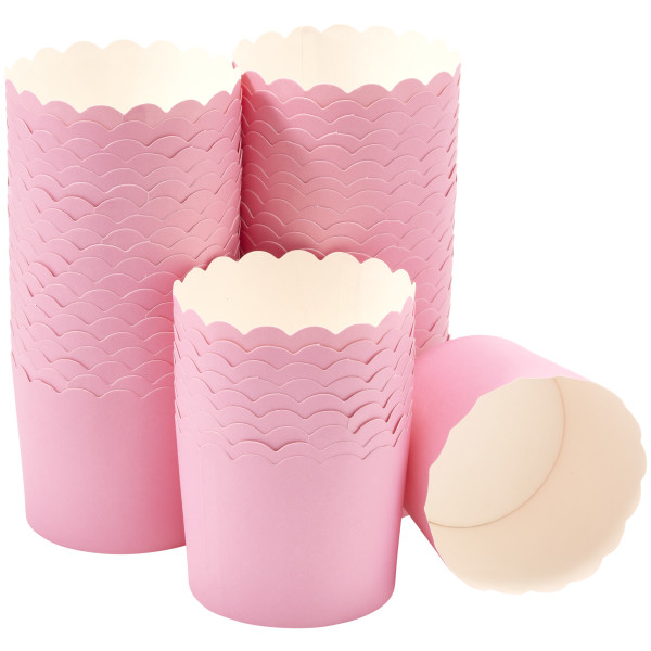 Sachet Pink Scalloped Baking Cups