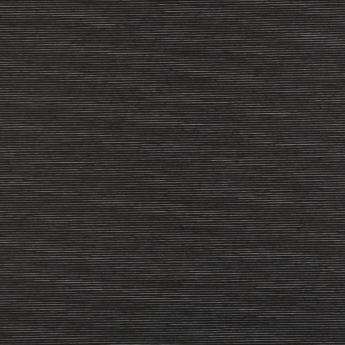 Dark charcoal fabric with fine horizontal white pinstripes, lying flat and stationary, shown in a close-up with even, neutral lighting and no visible surroundings.