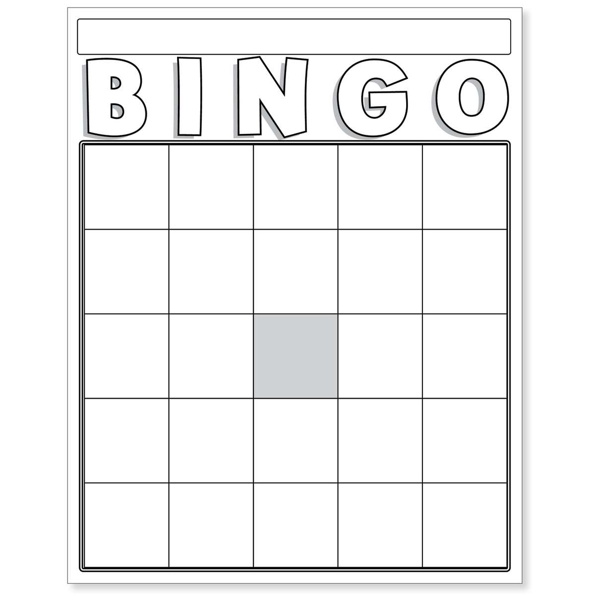 Blank Bingo Cards White HYG87130