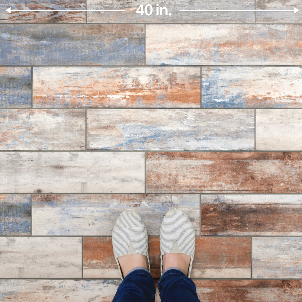 Valor 5-7/8 in. x 23-5/8 in. Porcelain Floor and Wall Tile
