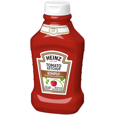 Heinz Simply Tomato Ketchup No Artificial Sweeteners, 44 oz Bottle