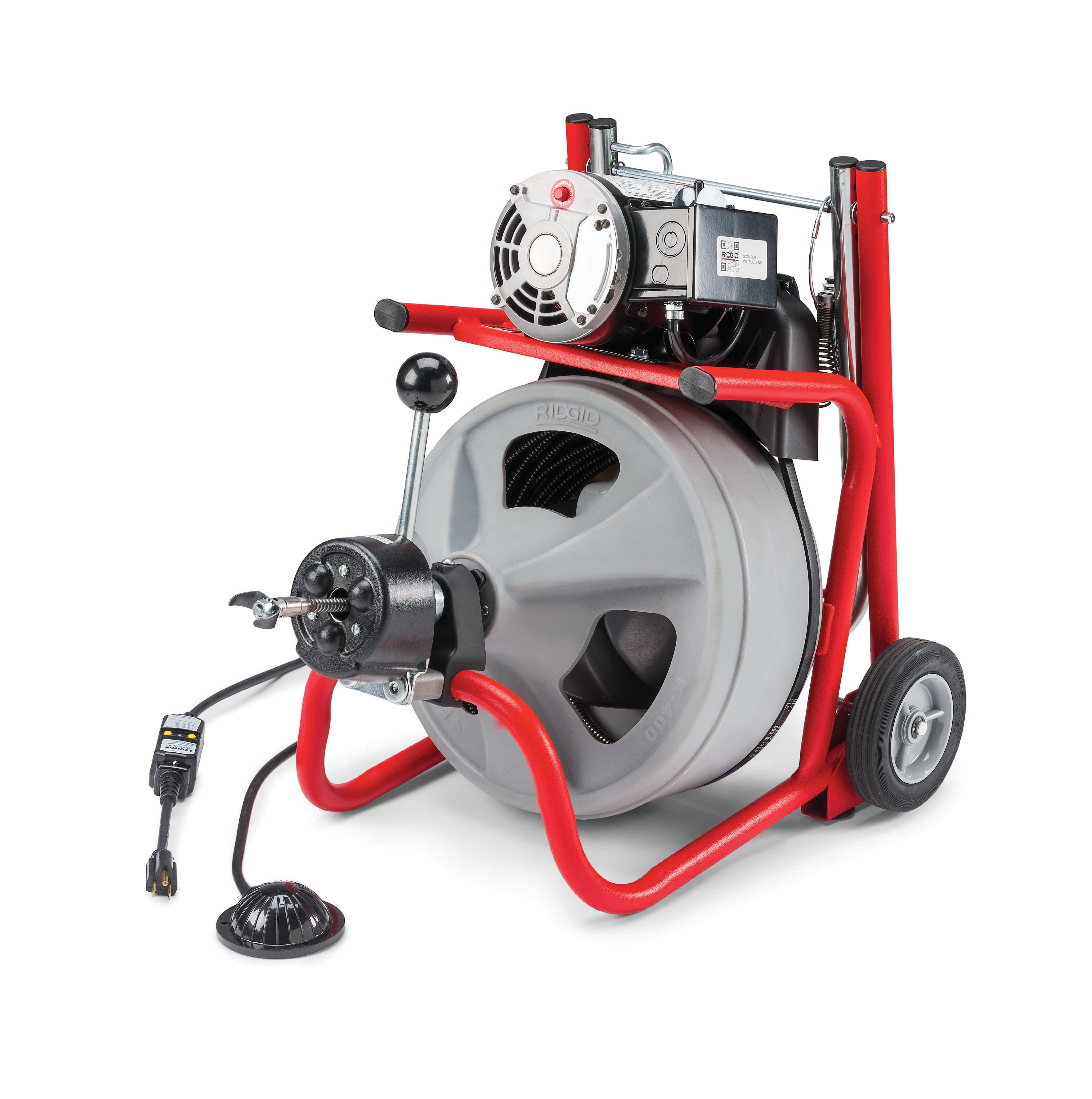 K-400 Machine with Gloves & Std. Equipment: C-32 IW 3/8" x 75' (10 mm x 23 m) Solid Core (Integral Wound) Cable, T-260 Tool Set - Image 7