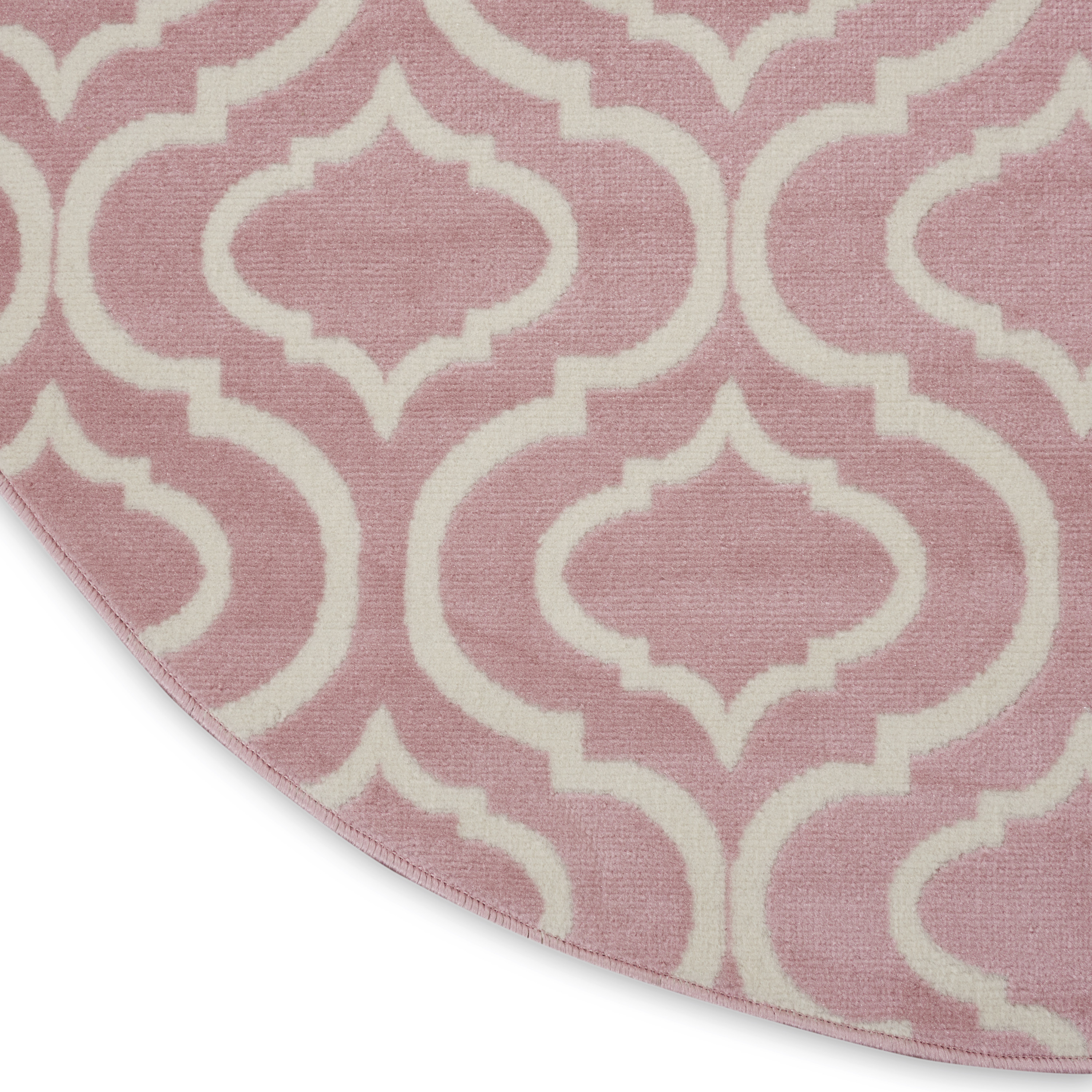 Nourison Jubilant 5'3" x Round Pink Contemporary Indoor Rug