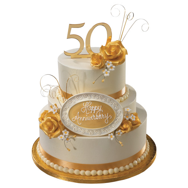 50th Wedding Anniversary Monogram Cake Ornament | DecoPac