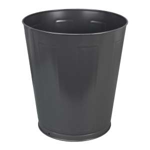 Impact, 7 gal, Metal, Gray, Round, Receptacle