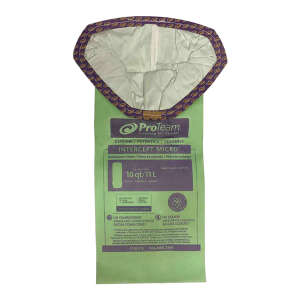 ProTeam, 10 qt. Intercept Micro Filter Bag, Open Collar (10 Pack)