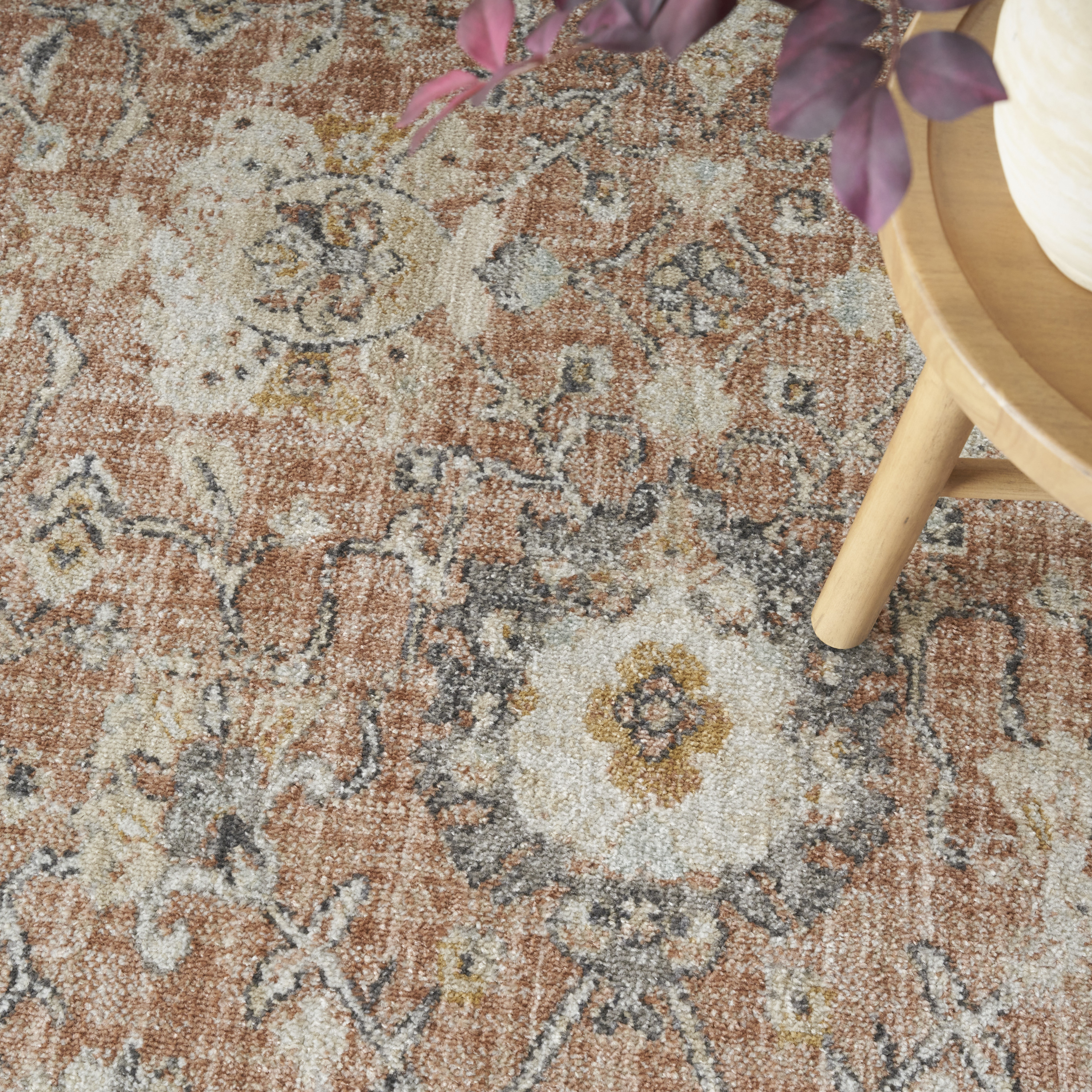 Nourison Oushak Home 8' x 9'10" Rust Vintage Indoor Rug