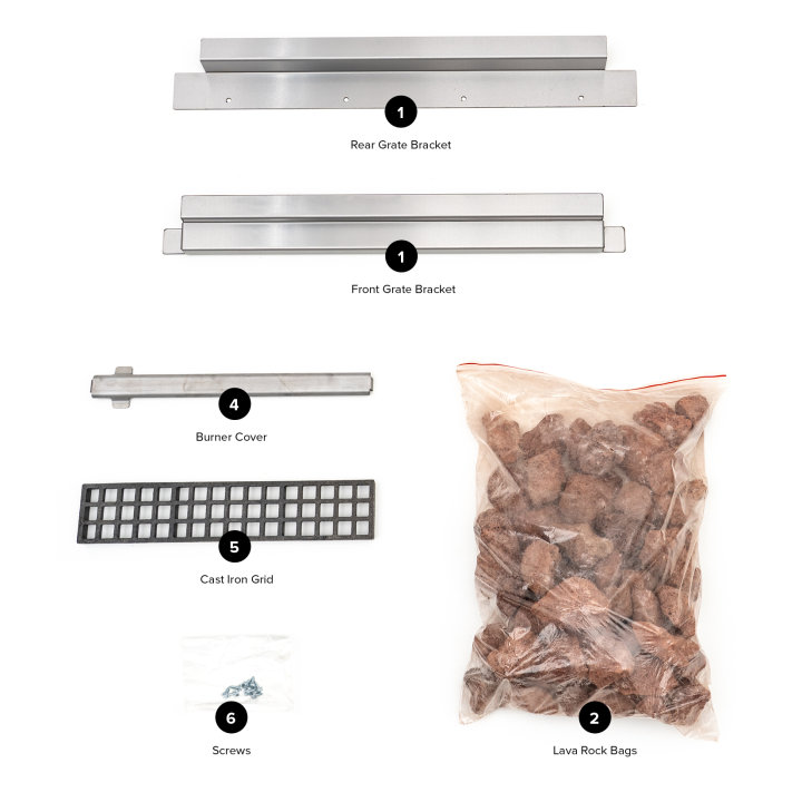 Lava Rock Kit for the 24-inch heavy duty gas radiant charbroiler