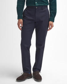 Sueded Sateen Slim Trousers Dark Navy