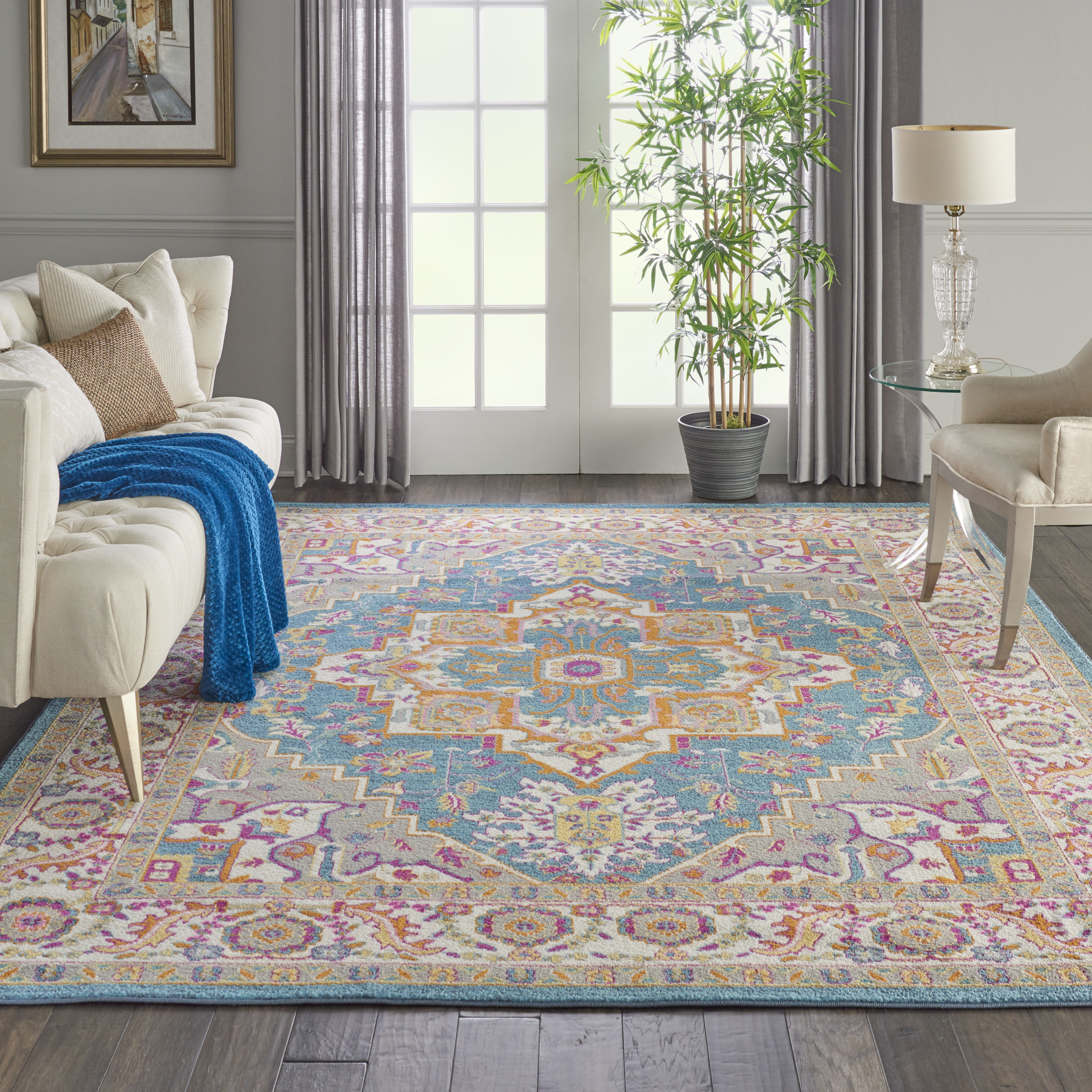 Nourison Passion 8' x 10' Teal Multicolor Bohemian Indoor Rug