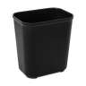 Rubbermaid Commercial, Fire Resistant, 7 gal, Resin, Black, Rectangle, Receptacle