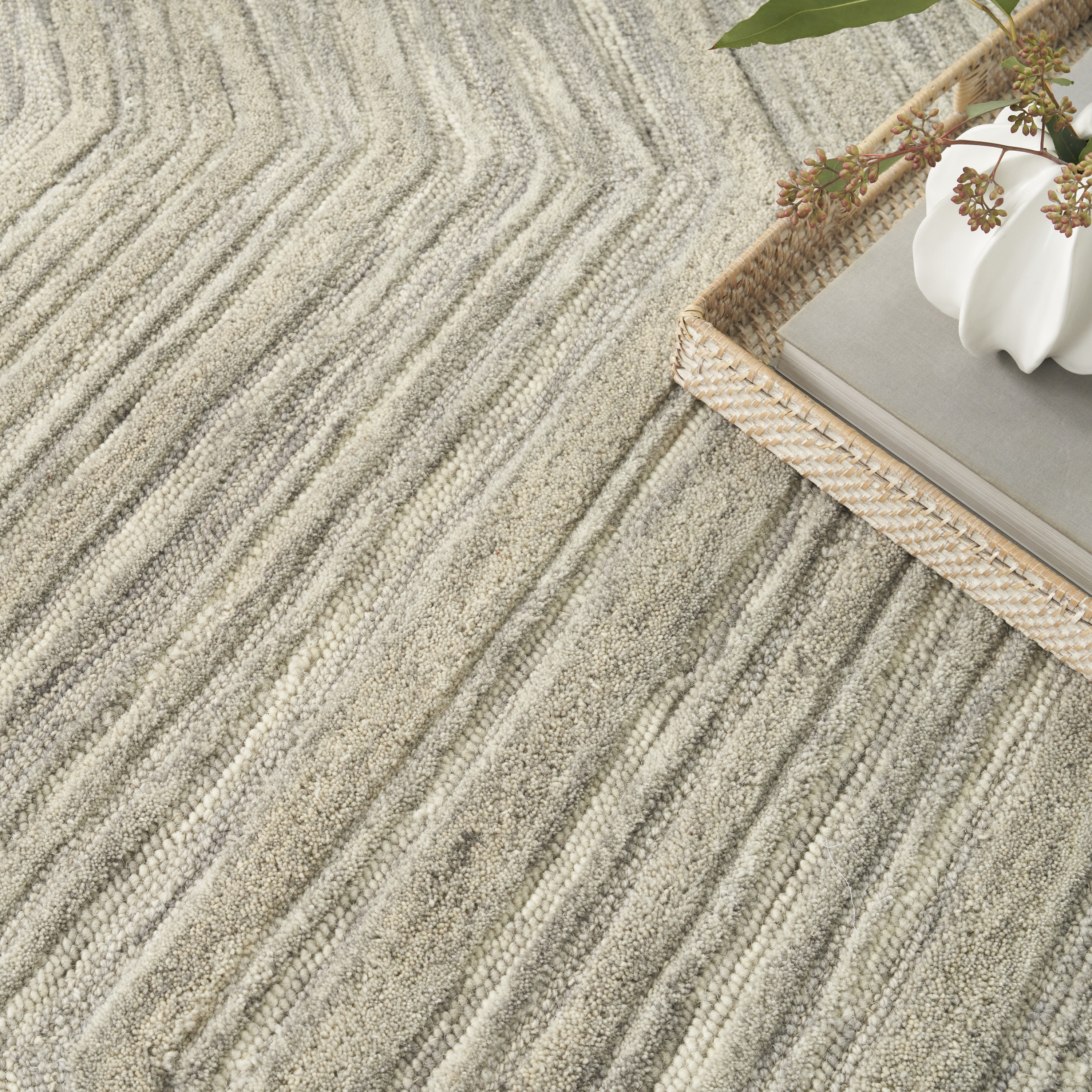 Nourison Graceful 8'6" x 11'6" Grey Modern Indoor Rug