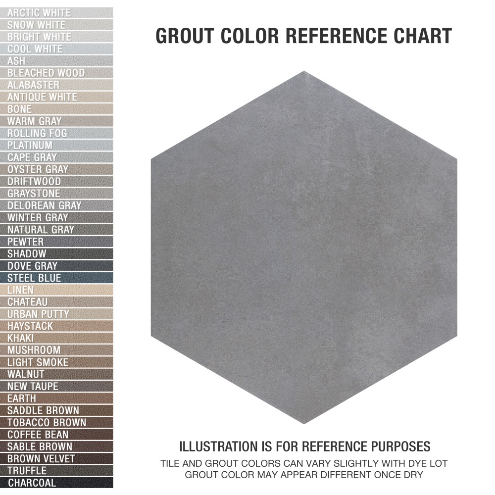 Industrial Hex Silver 8-1/2 in. x 9-7/8 in. Porcelain Floor and Wall Tile