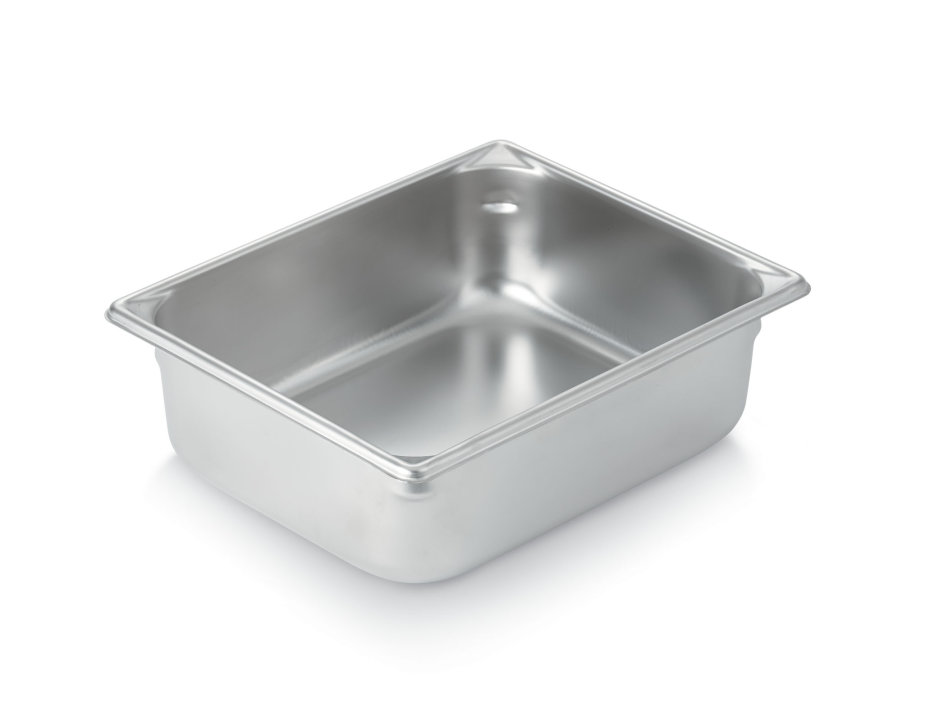 Half-size 4-inch-deep Super Pan V® stainless steel steam table pan