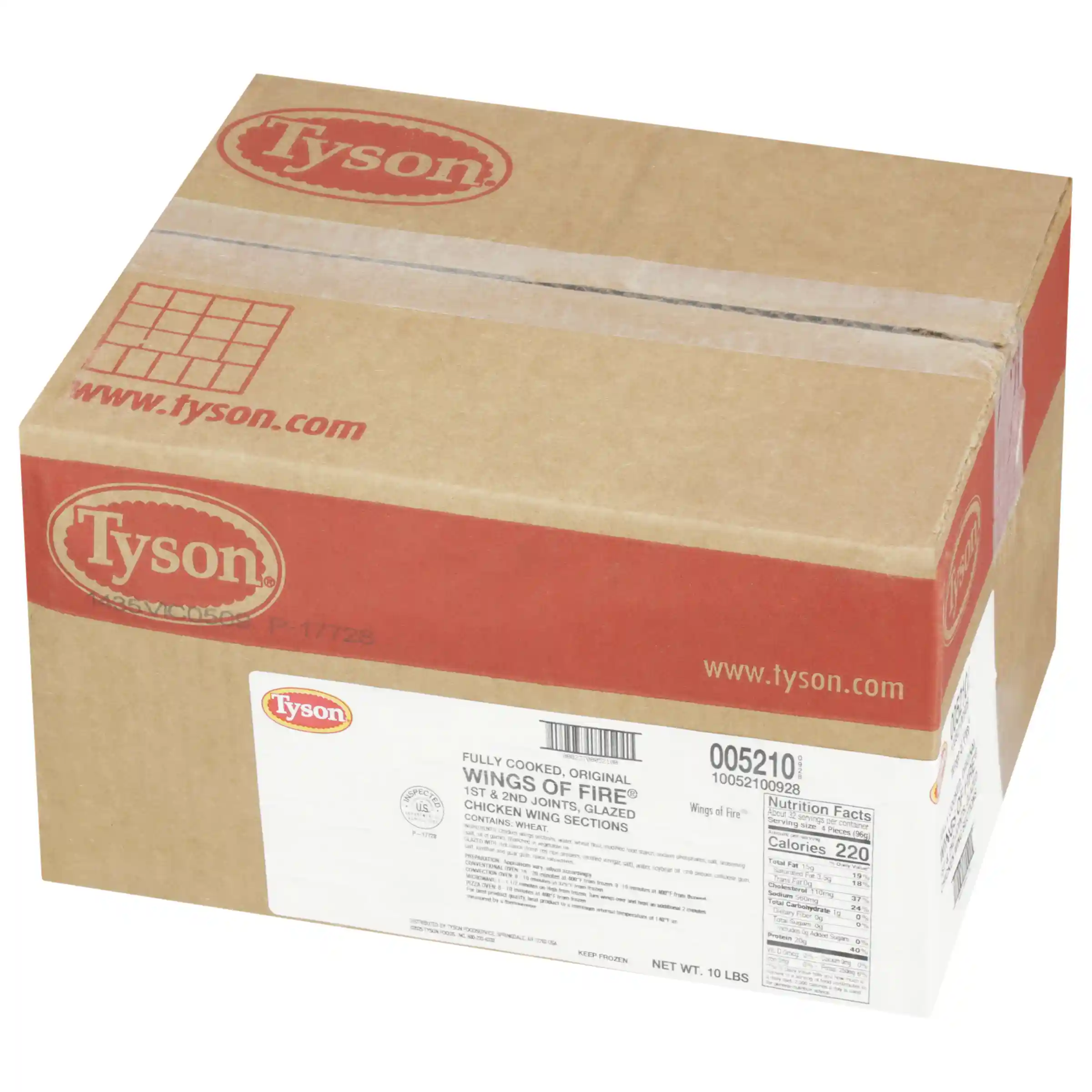 Tyson® Wings of Fire® Fully Cooked Glazed Bone-In Chicken Wing Sections, Small_image_5