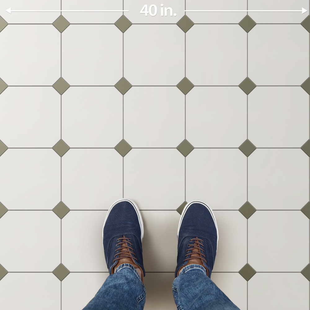 Vaudeville Octagon Nacar with Taco Oliva 7-7/8 in. x 7-7/8 in. Porcelain Floor and Wall Tile