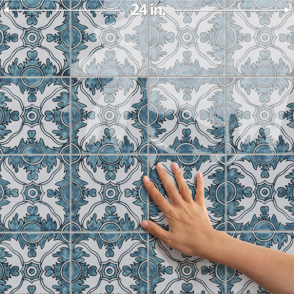 Provincial Deco Monte Real 6 in. x 6 in. Porcelain Wall Tile