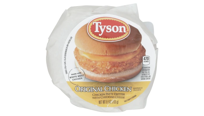 Tyson® Original Chicken Sandwich with Cheddar Cheese on a Bun_image_3