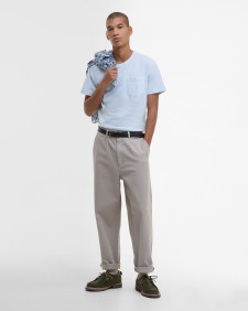 T-Shirt Pigment-Dyed Pocket Bleached Blue