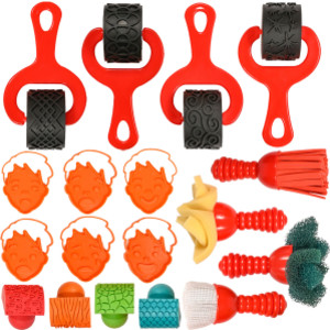 Smudge 'N' Roll Paint & Dough Tools, Set of 18